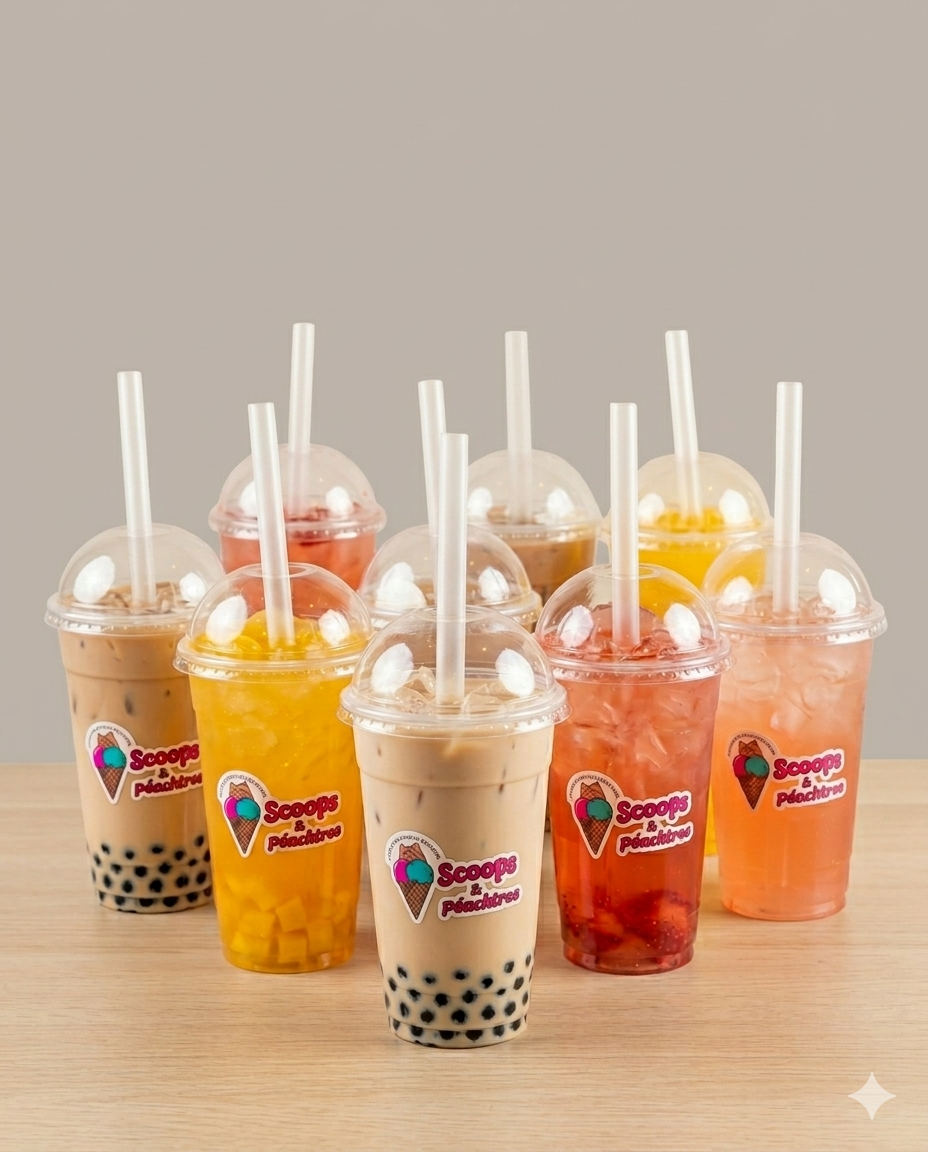 Bubble tea and refreshing drinks